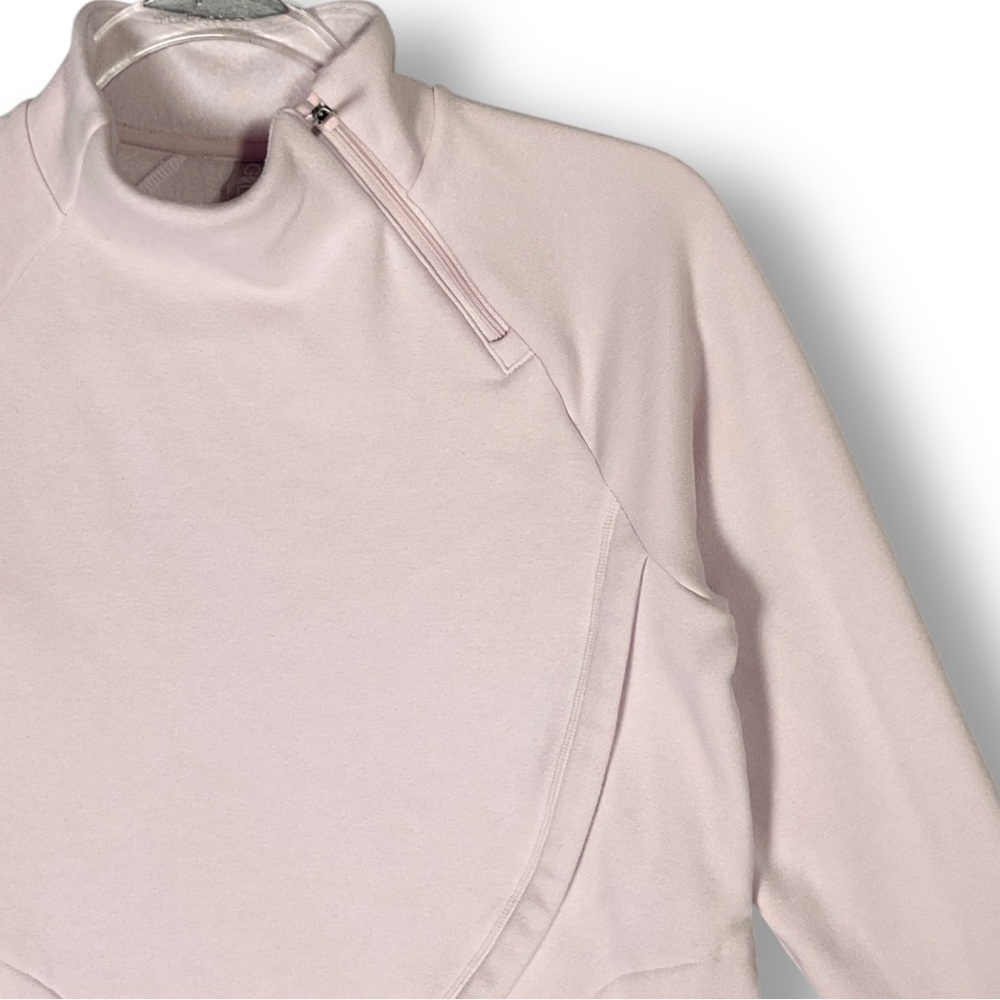 Athleta Girl Cozy Karma Sweatshirt Sz XL Pink Zip Neck Fleece - Picture 5 of 12